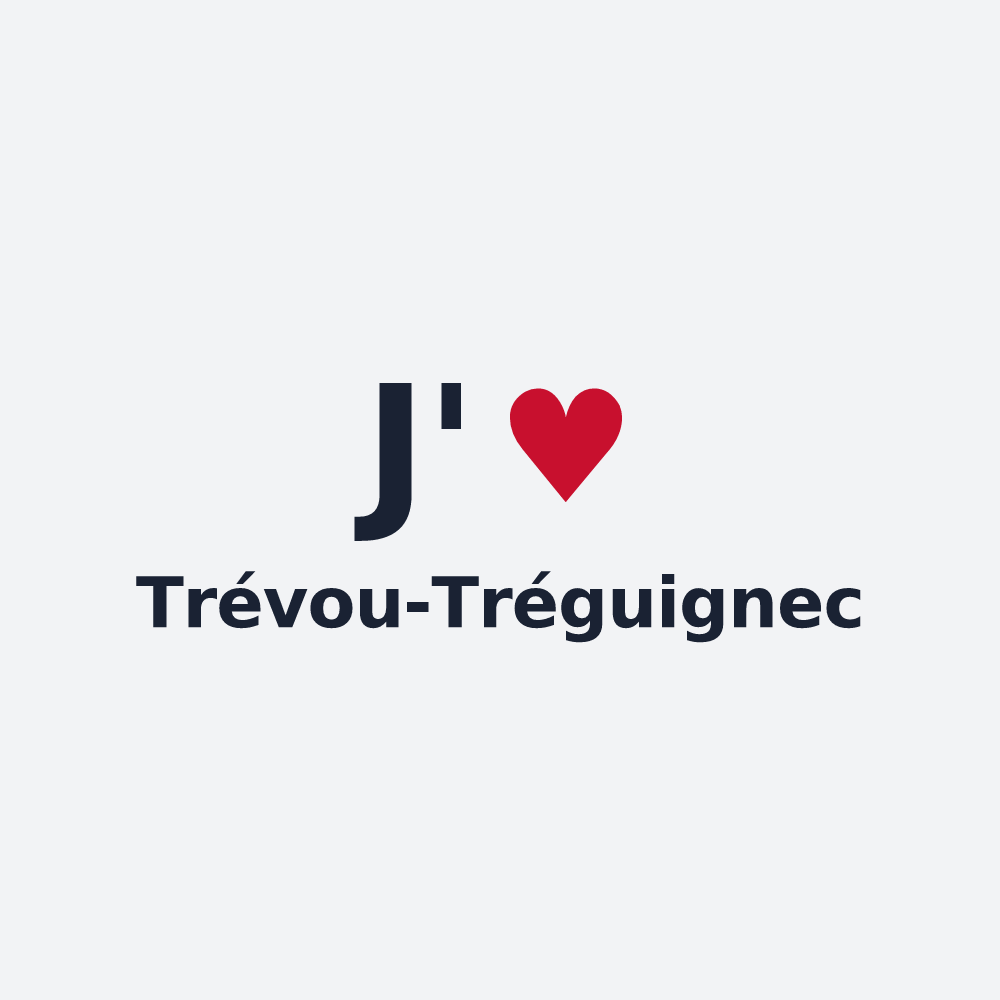 Poster personnalisé Trévou-Tréguignec — design J'aime Trévou-Tréguignec