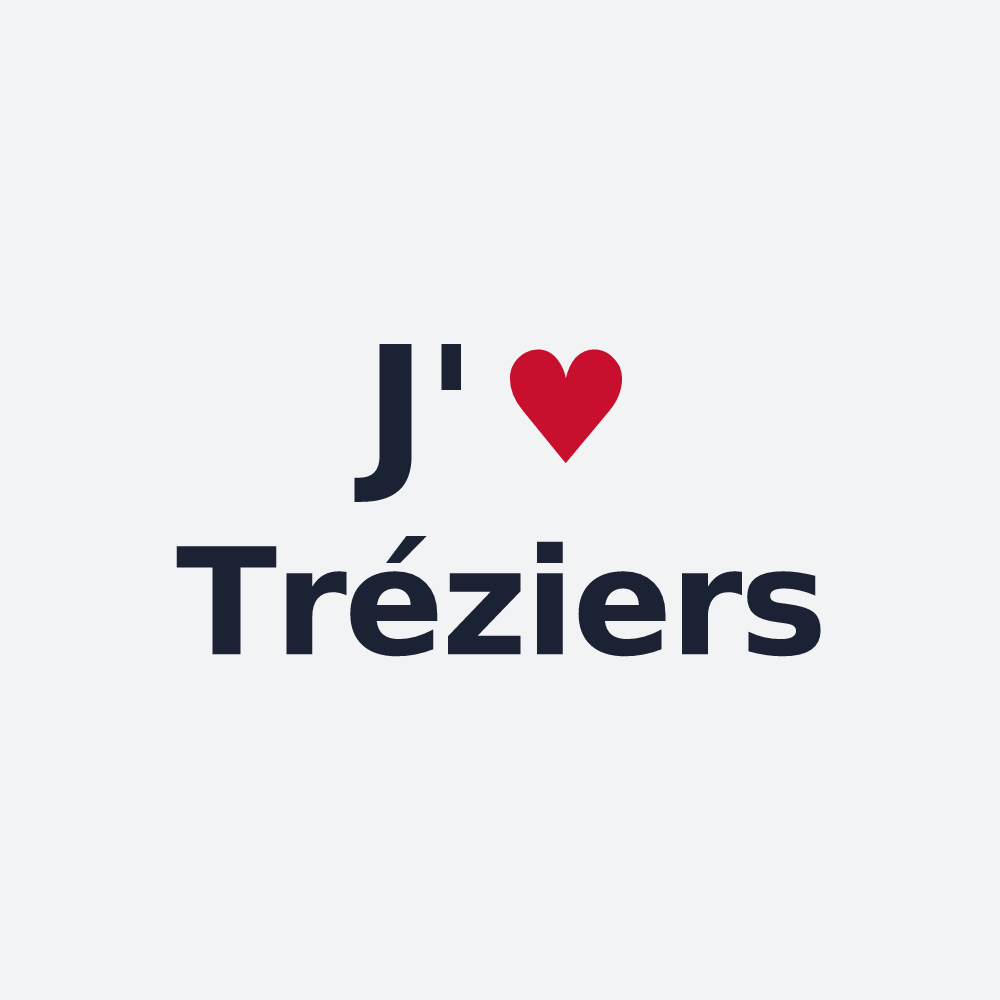 Poster personnalisé Tréziers — design J'aime Tréziers