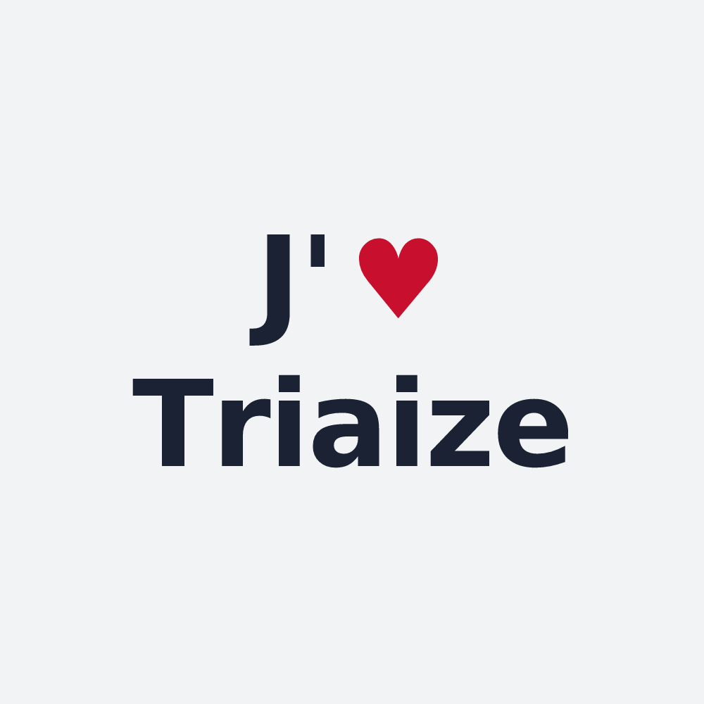 Poster personnalisé Triaize — design J'aime Triaize
