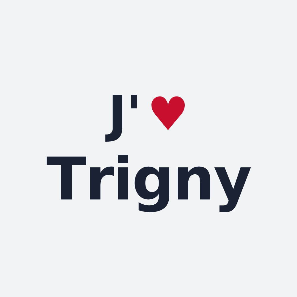Poster personnalisé Trigny — design J'aime Trigny