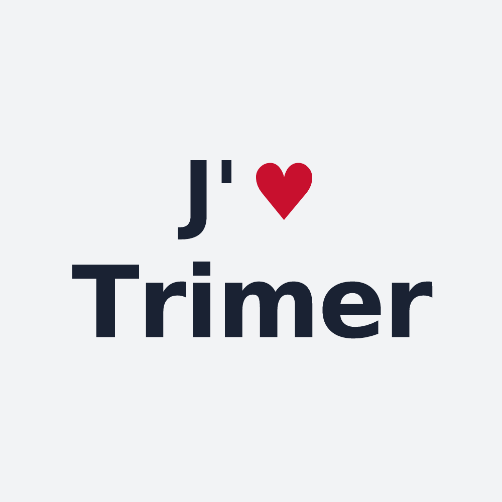 Poster personnalisé Trimer — design J'aime Trimer