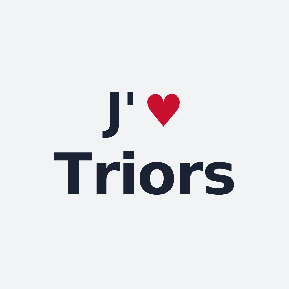 Poster personnalisé Triors — design J'aime Triors