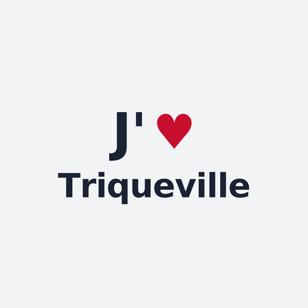 Poster personnalisé Triqueville — design J'aime Triqueville