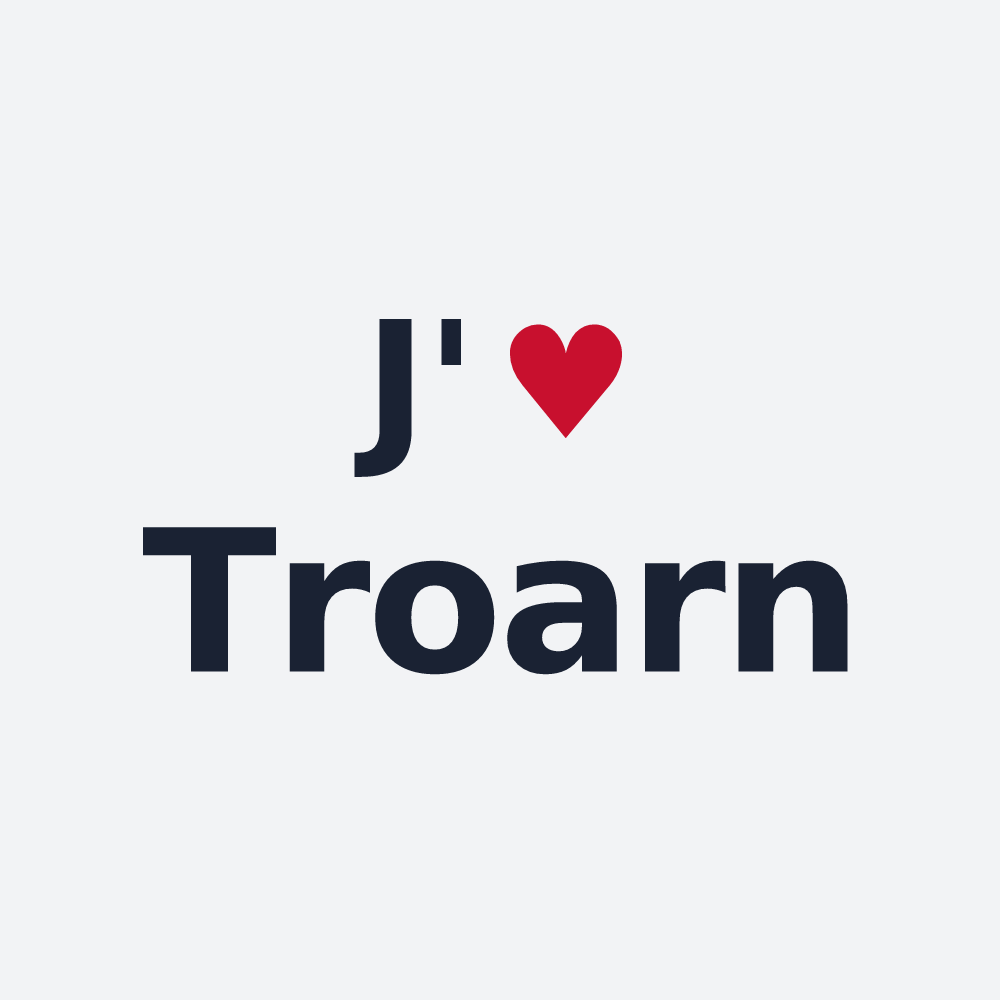 Poster personnalisé Troarn — design J'aime Troarn