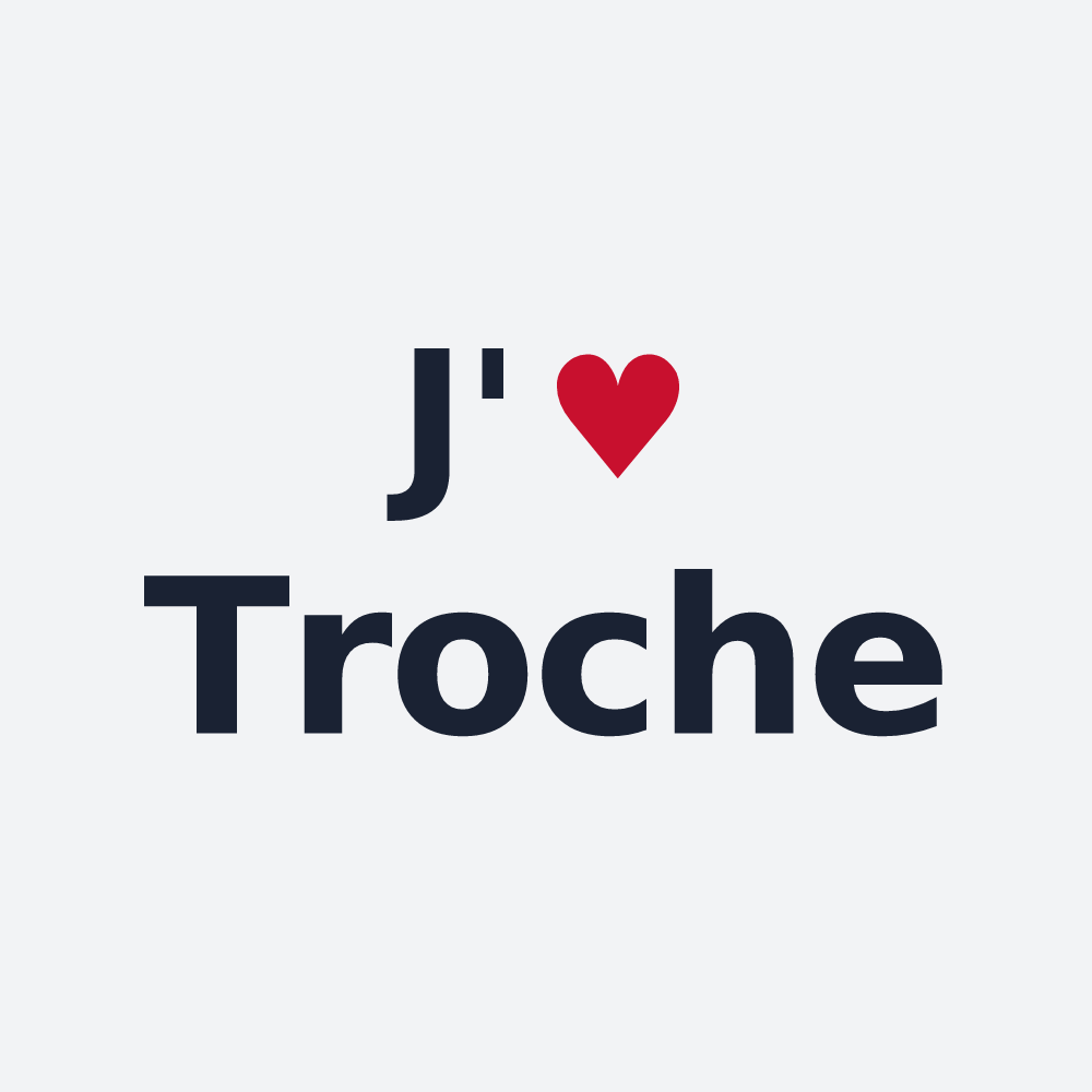 Poster personnalisé Troche — design J'aime Troche