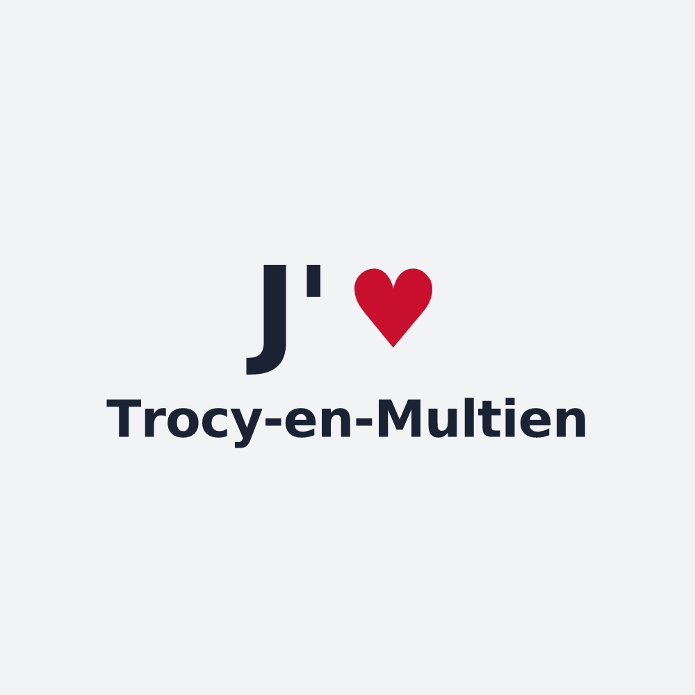 Poster personnalisé Trocy-en-Multien — design J'aime Trocy-en-Multien
