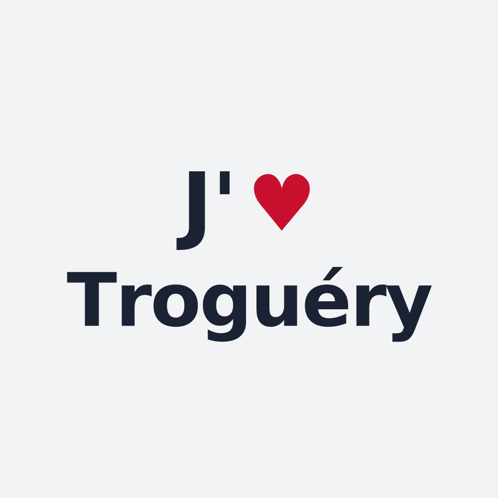 Poster personnalisé Troguéry — design « J'aime Troguéry » imprimé sur le poster