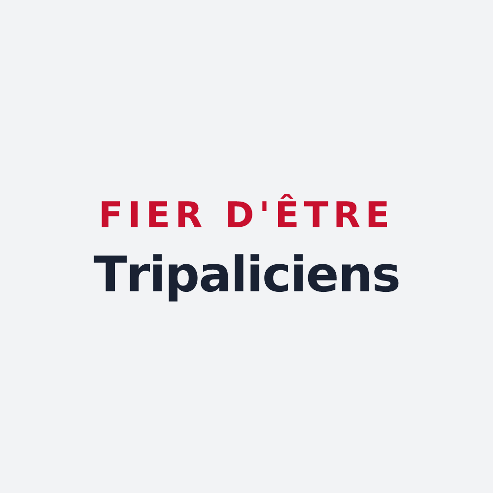 Poster « Fier d'être Tripaliciens » — design pour Trois-Palis