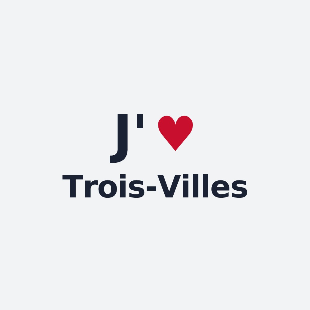 Poster personnalisé Trois-Villes — design J'aime Trois-Villes