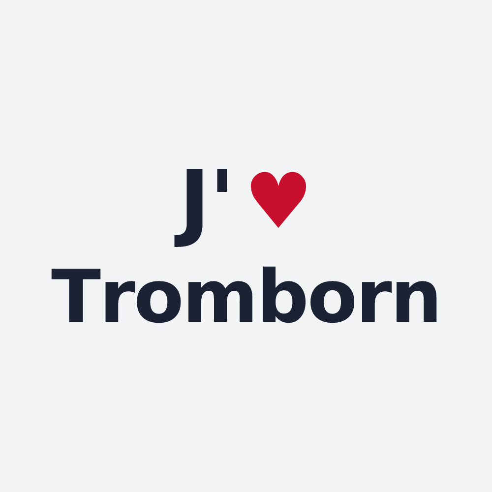 Poster personnalisé Tromborn — design J'aime Tromborn