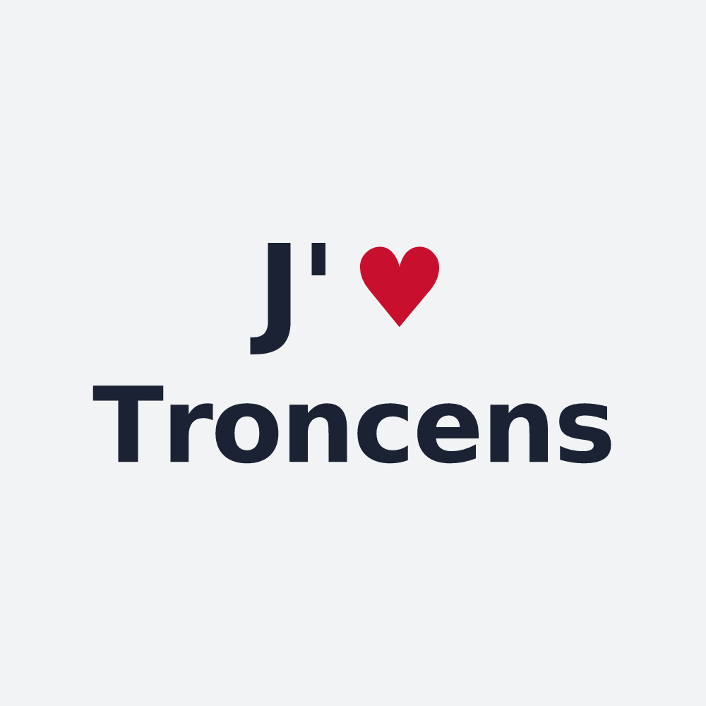 Poster personnalisé Troncens — design J'aime Troncens