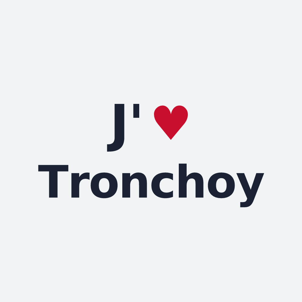 Poster personnalisé Tronchoy — design J'aime Tronchoy