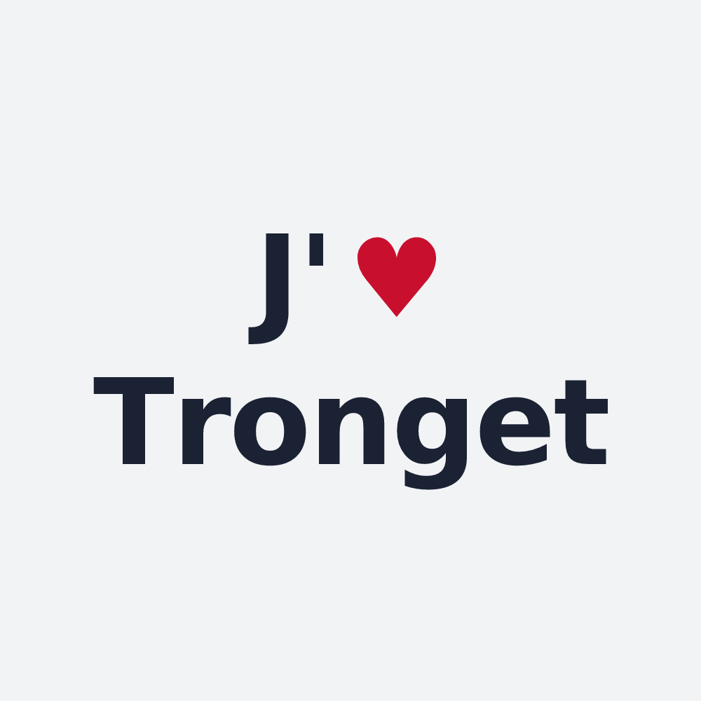 Poster personnalisé Tronget — design J'aime Tronget