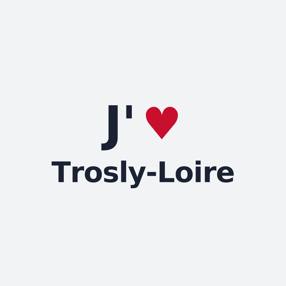 Poster personnalisé Trosly-Loire — design « J'aime Trosly-Loire » imprimé sur le poster