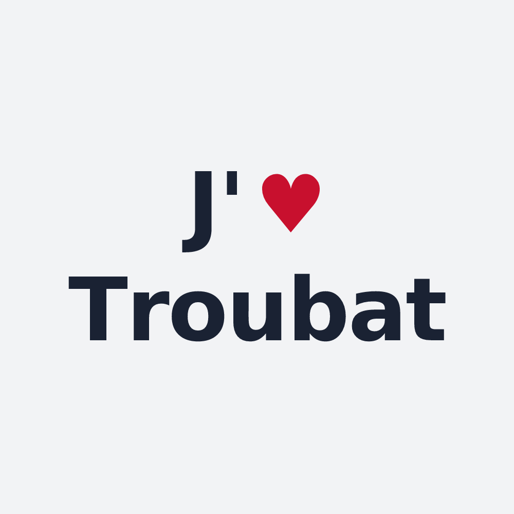 Poster personnalisé Troubat — design J'aime Troubat