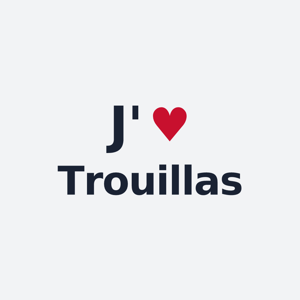 Poster personnalisé Trouillas — design J'aime Trouillas