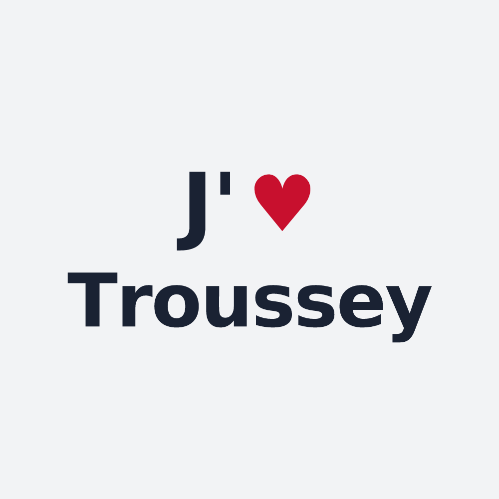 Poster personnalisé Troussey — design J'aime Troussey