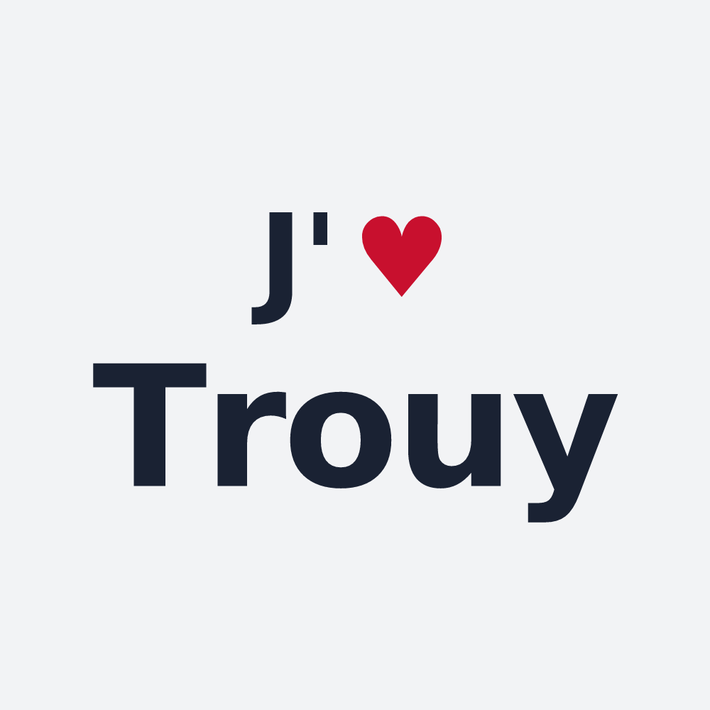 Poster personnalisé Trouy — design « J'aime Trouy » imprimé sur le poster