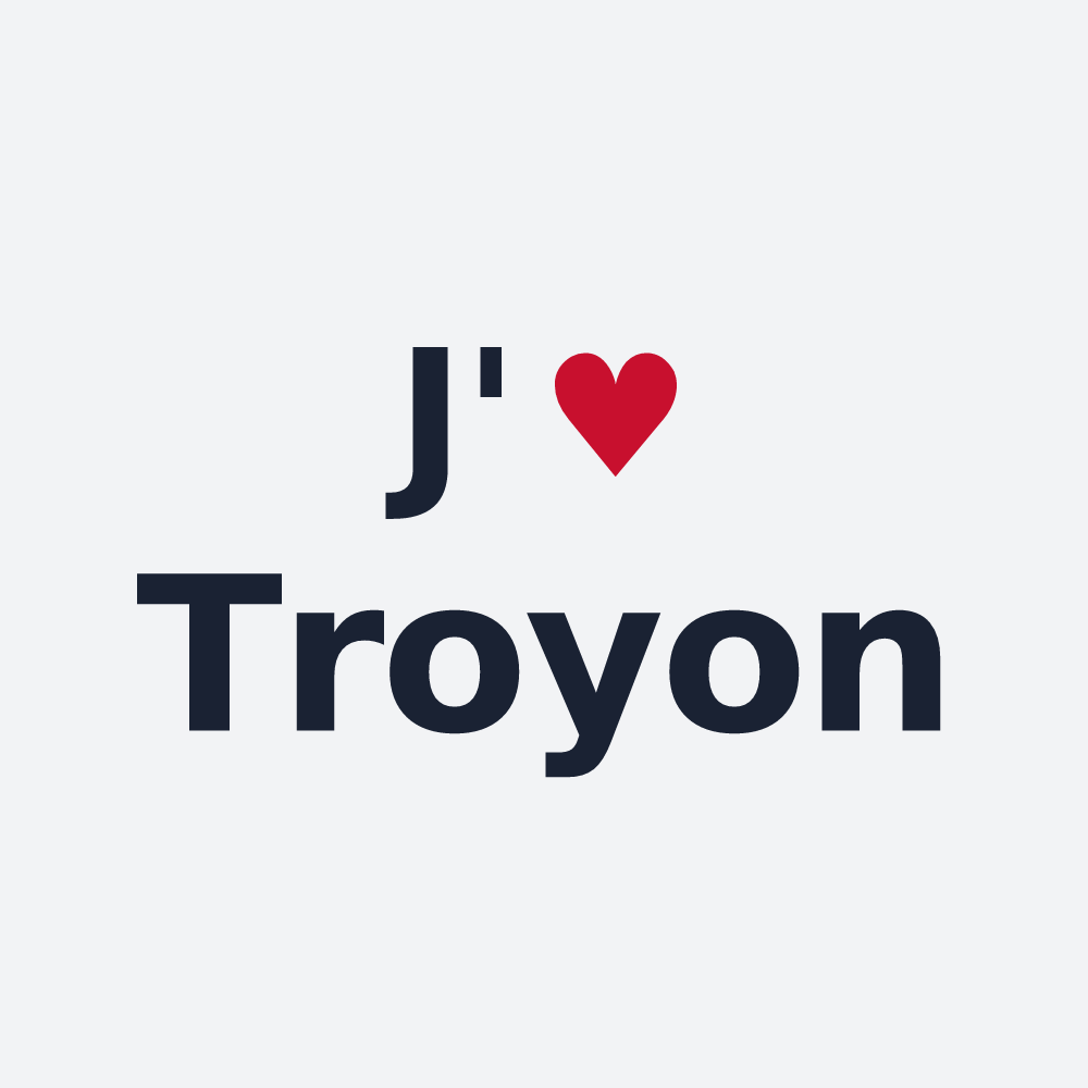 Poster personnalisé Troyon — design J'aime Troyon
