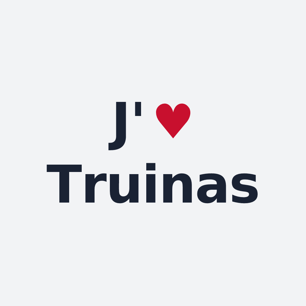 Poster personnalisé Truinas — design J'aime Truinas