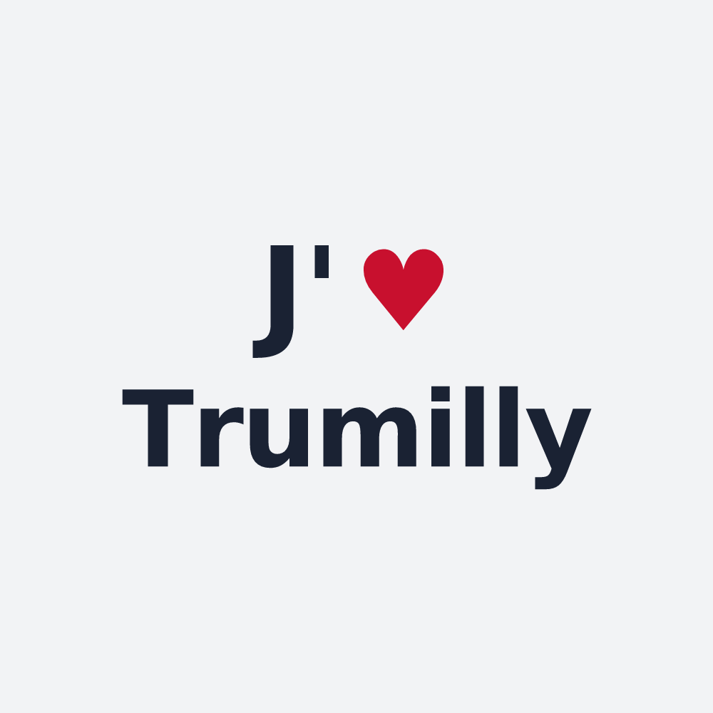 Poster personnalisé Trumilly — design J'aime Trumilly