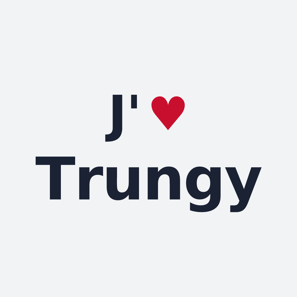 Poster personnalisé Trungy — design J'aime Trungy