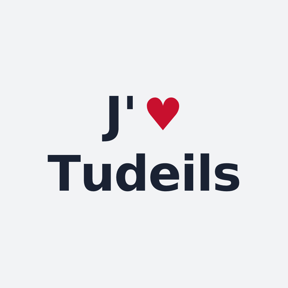 Poster personnalisé Tudeils — design J'aime Tudeils