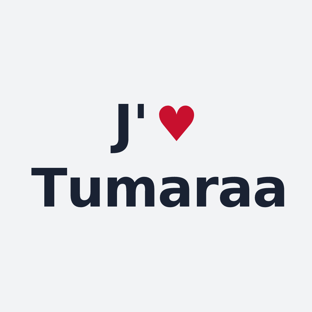 Poster personnalisé Tumaraa — design J'aime Tumaraa