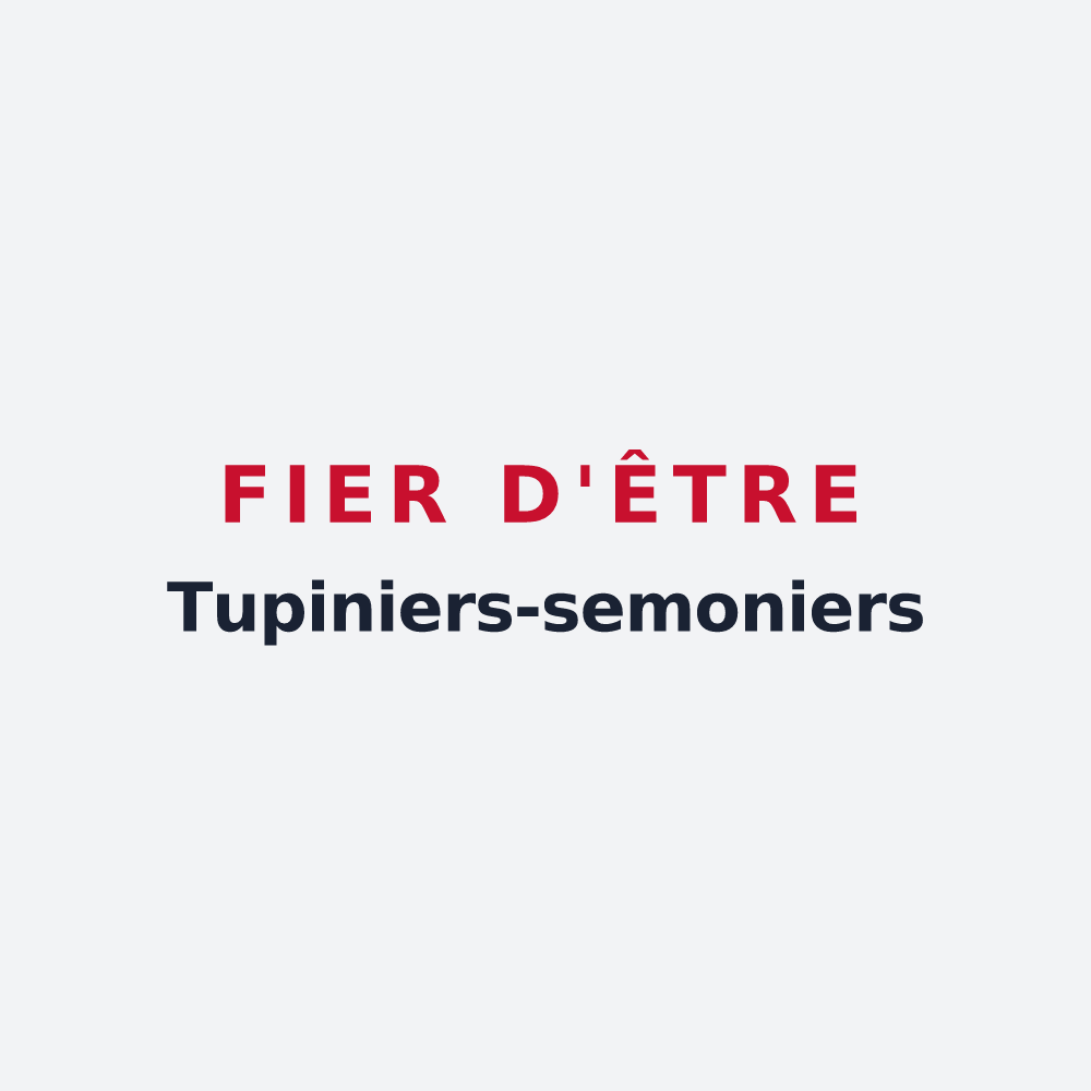 Poster « Fier d'être Tupiniers-semoniers » — design pour Tupin-et-Semons