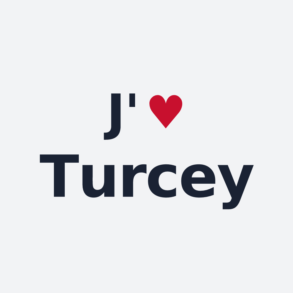 Poster personnalisé Turcey — design J'aime Turcey