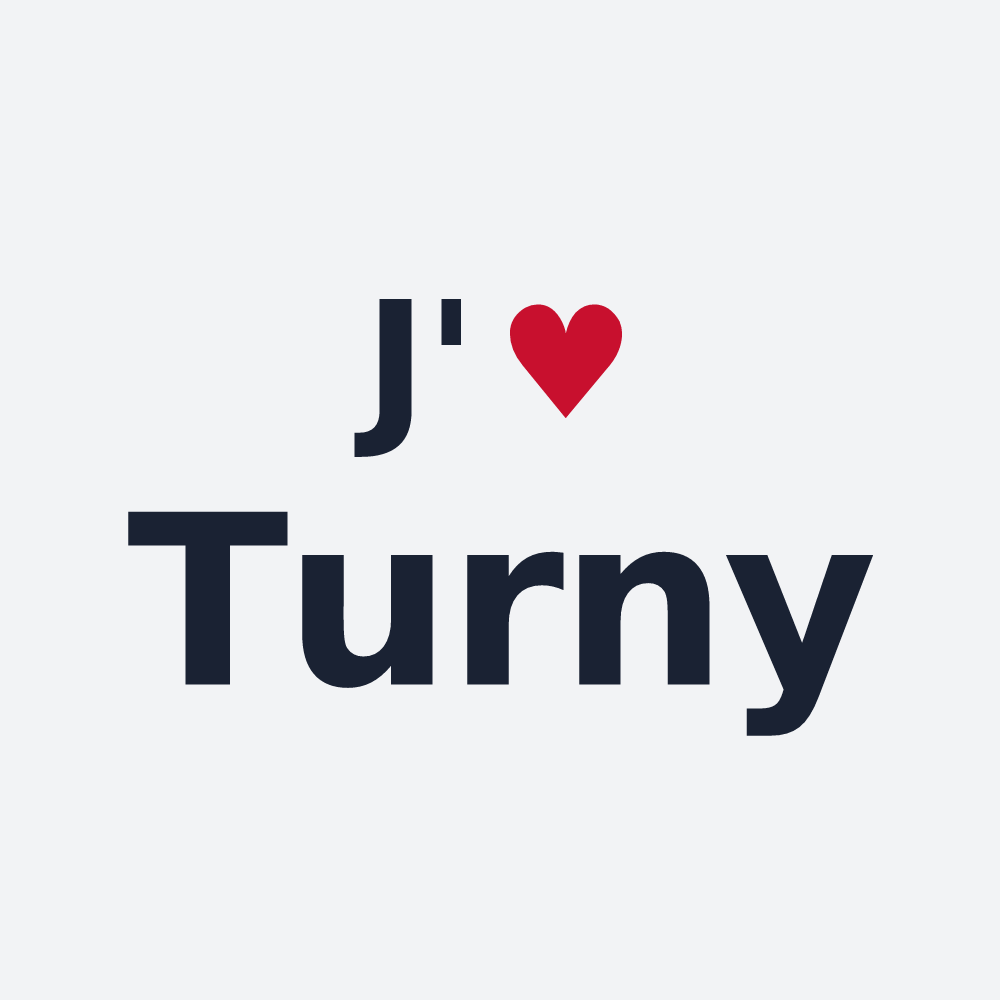 Poster personnalisé Turny — design J'aime Turny