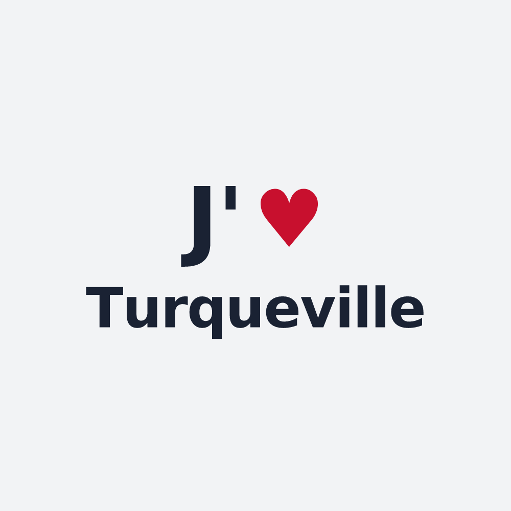 Poster personnalisé Turqueville — design J'aime Turqueville