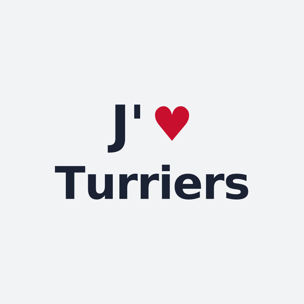 Poster personnalisé Turriers — design J'aime Turriers