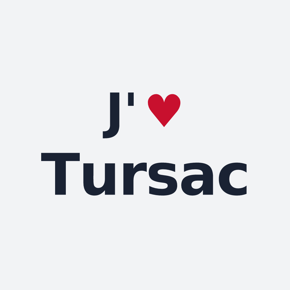 Poster personnalisé Tursac — design J'aime Tursac