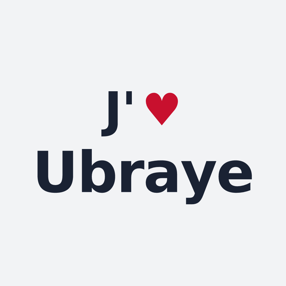 Poster personnalisé Ubraye — design J'aime Ubraye