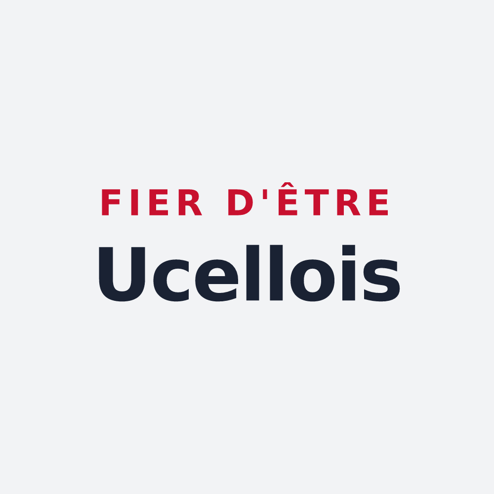 Poster « Fier d'être Ucellois » — design pour Ucel