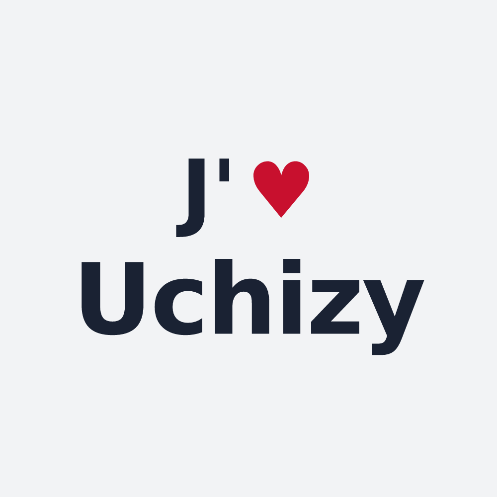 Poster personnalisé Uchizy — design J'aime Uchizy