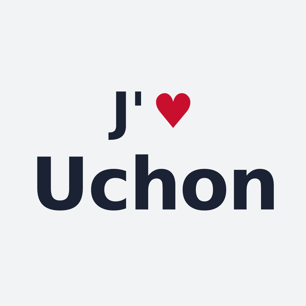 Poster personnalisé Uchon — design « J'aime Uchon » imprimé sur le poster