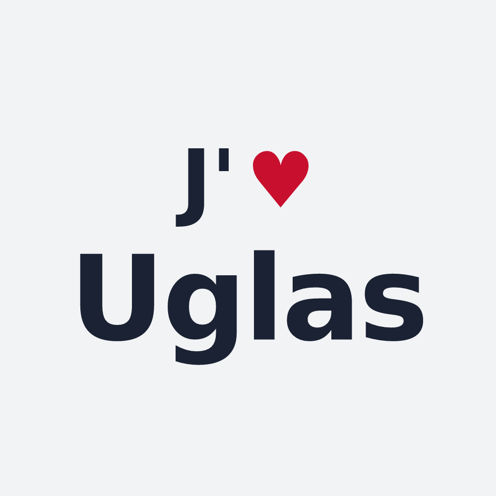 Poster personnalisé Uglas — design J'aime Uglas