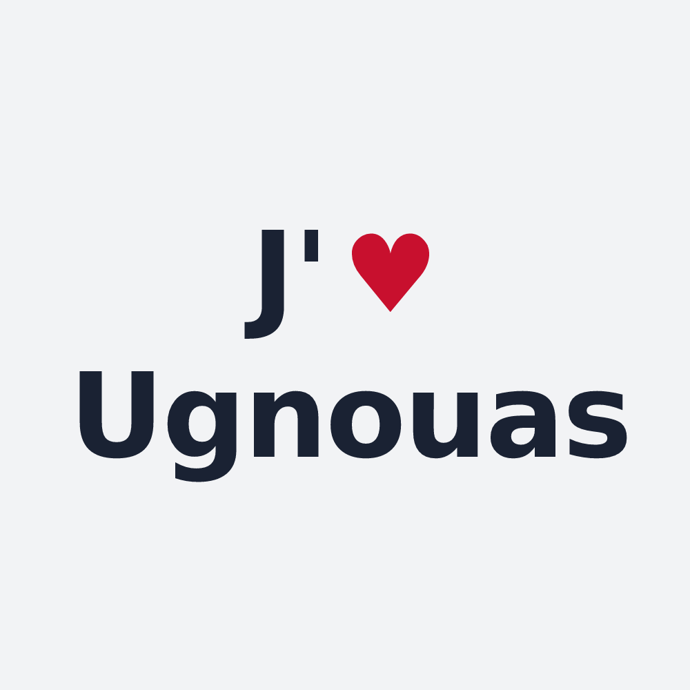 Poster personnalisé Ugnouas — design J'aime Ugnouas