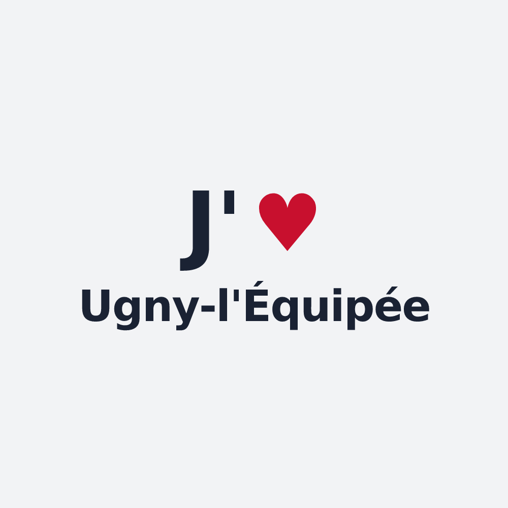 Poster personnalisé Ugny-l'Équipée — design J'aime Ugny-l'Équipée