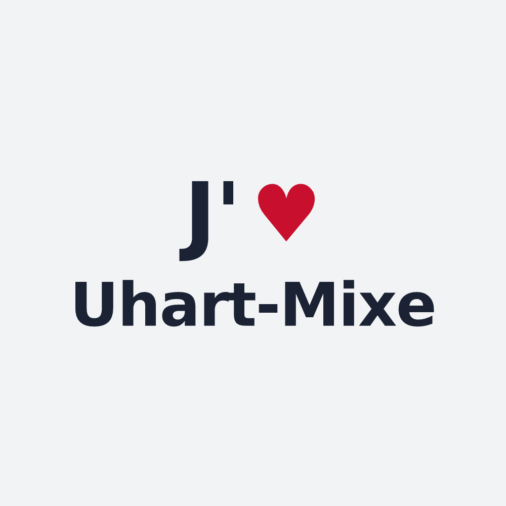 Poster personnalisé Uhart-Mixe — design J'aime Uhart-Mixe