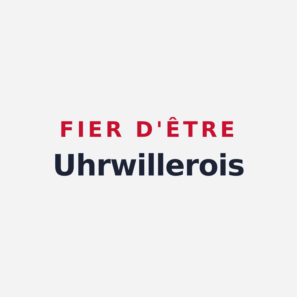 Poster « Fier d'être Uhrwillerois » — design pour Uhrwiller