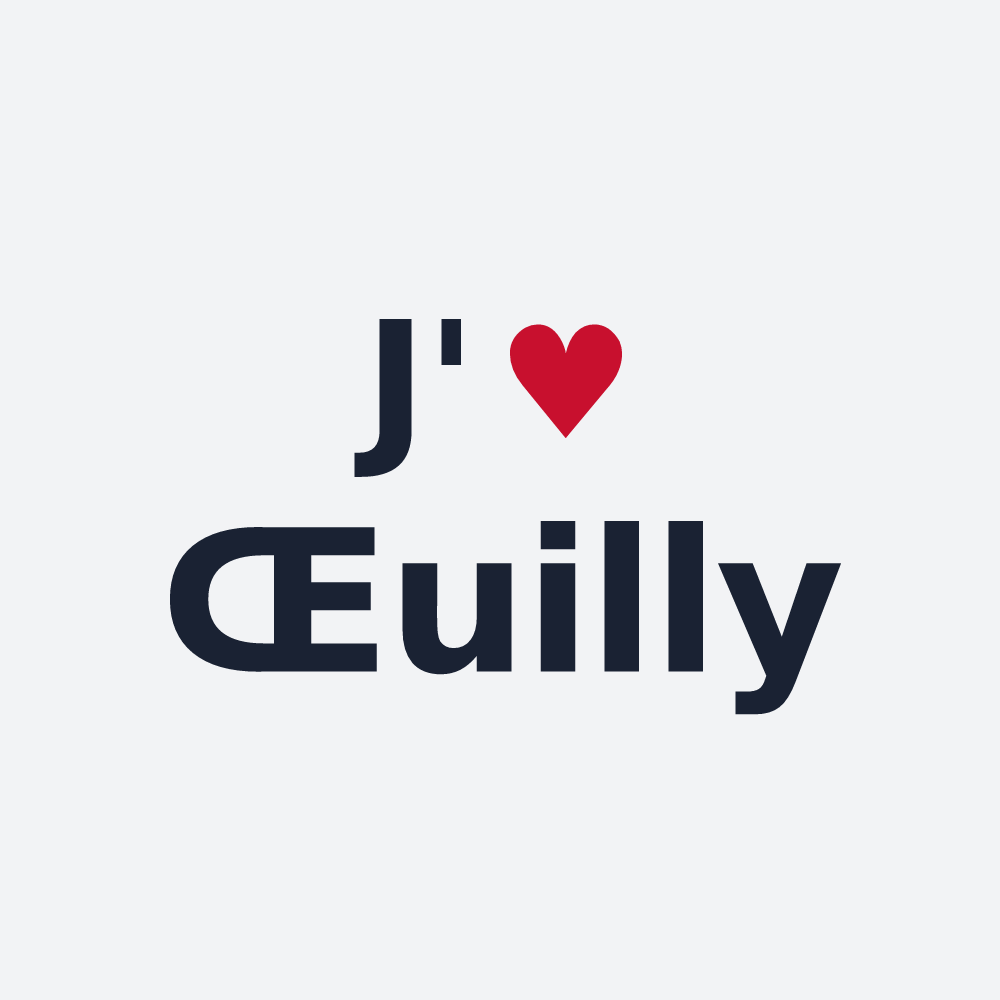 Poster personnalisé Œuilly — design J'aime Œuilly