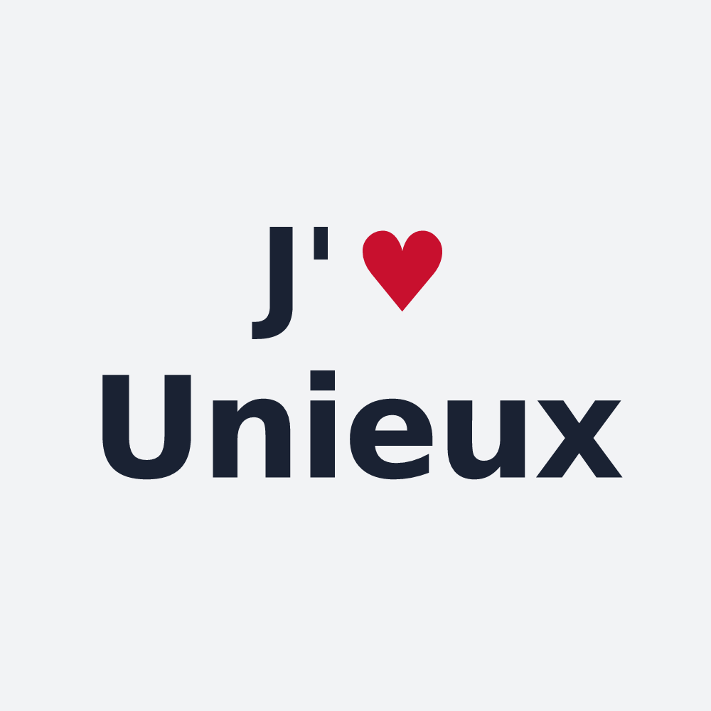 Poster personnalisé Unieux — design J'aime Unieux