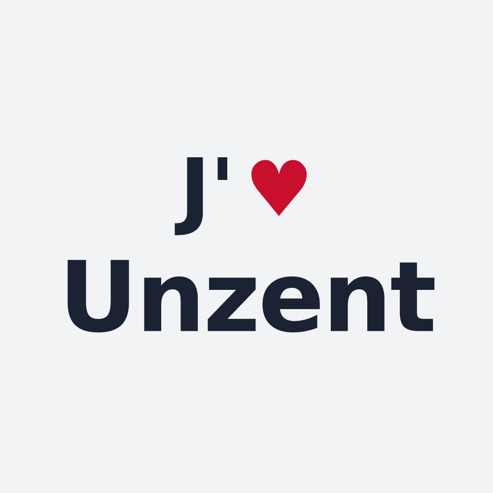 Poster personnalisé Unzent — design J'aime Unzent