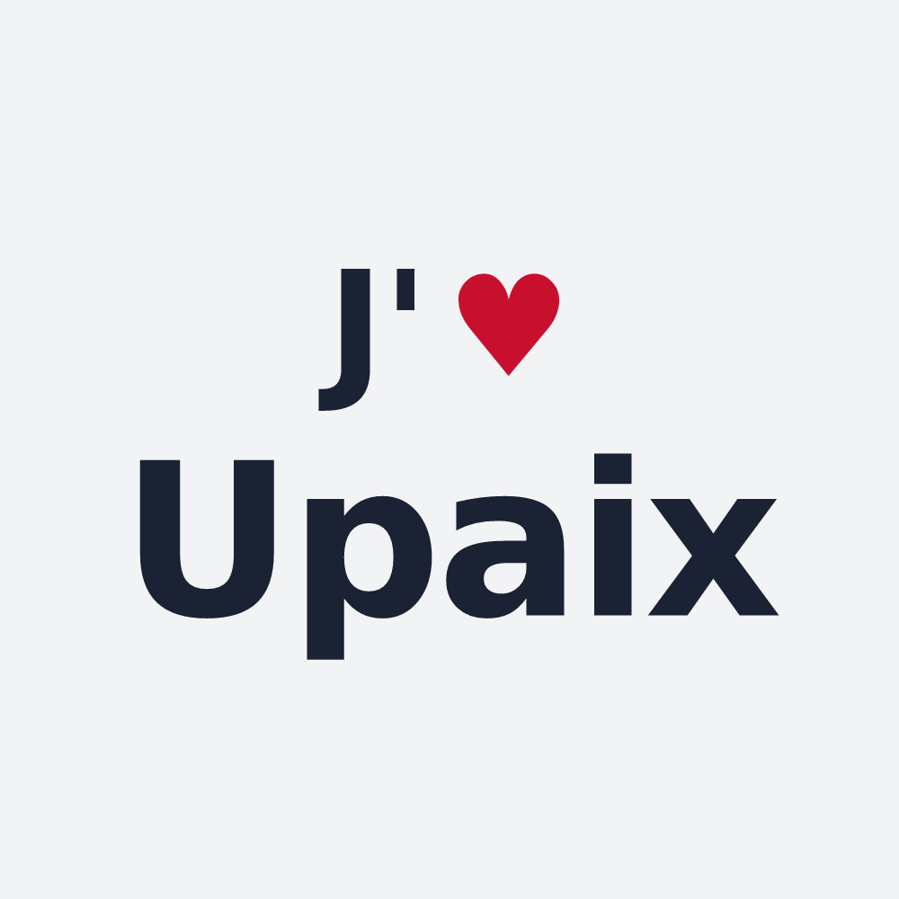 Poster personnalisé Upaix — design J'aime Upaix