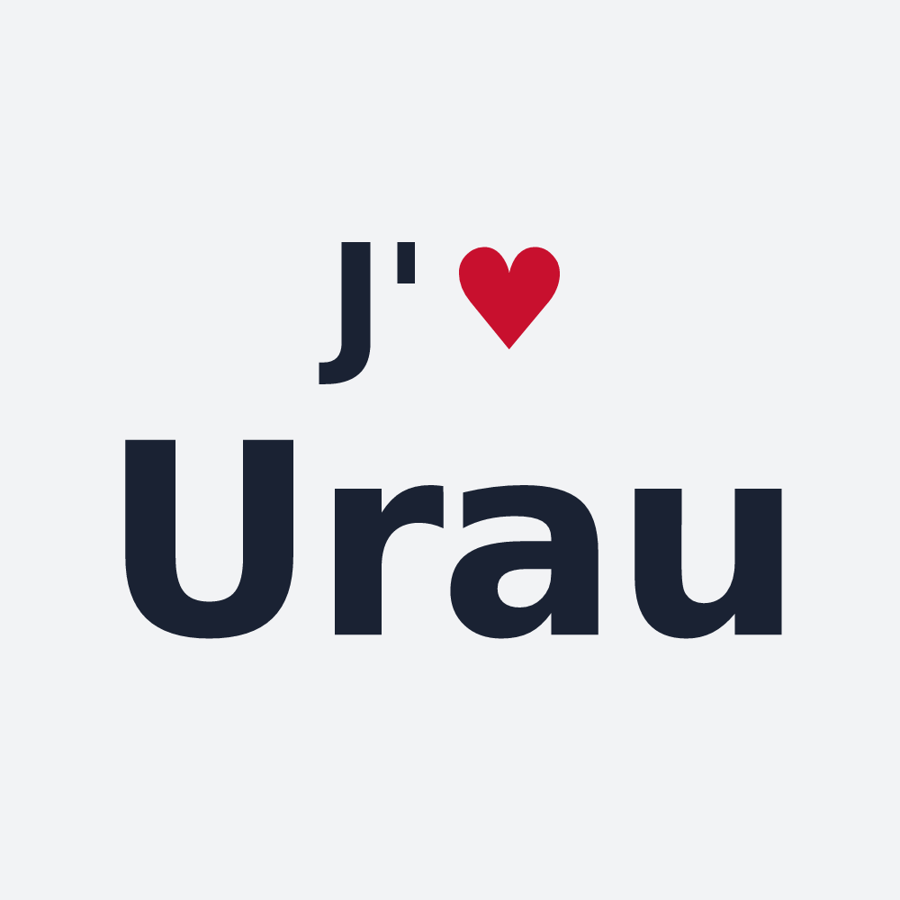 Poster personnalisé Urau — design J'aime Urau