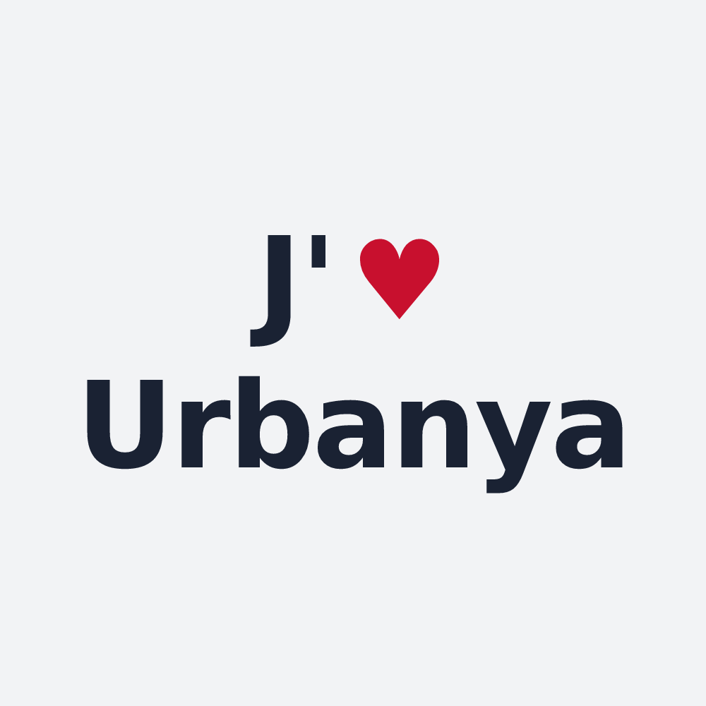 Poster personnalisé Urbanya — design J'aime Urbanya