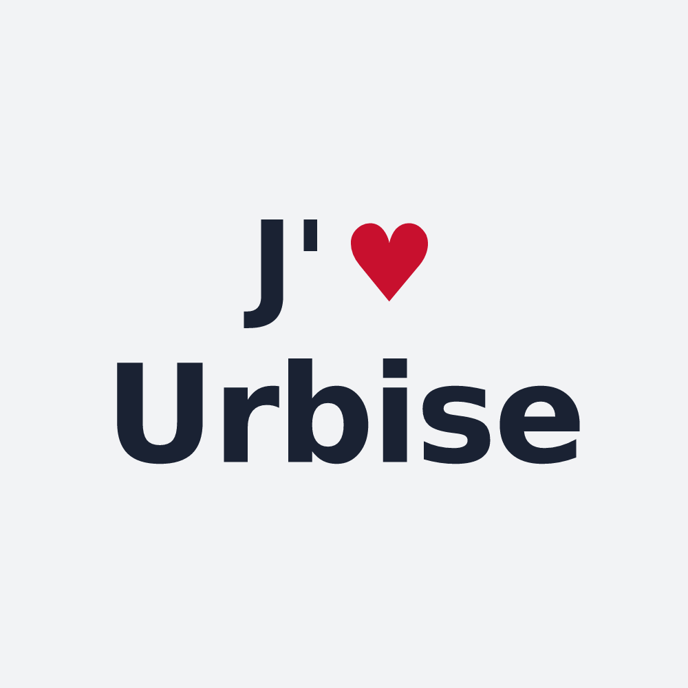 Poster personnalisé Urbise — design J'aime Urbise